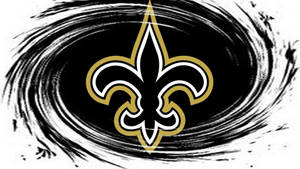 New Orleans Saints Black Whirl Logo Wallpaper