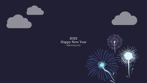 New Year 2022 Minimalist Greetings Wallpaper