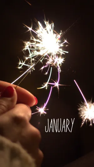 New Year Aesthetic Hand Holding Firecracker Wallpaper