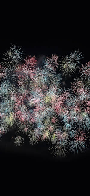 New Year's Fireworks Pastel Aesthetic Wallpaper