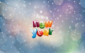 New Year Snowflakes Background Wallpaper