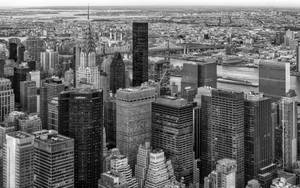 New York Black And White Skyscrapers Wallpaper