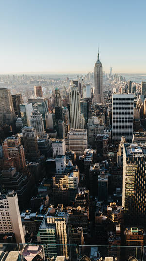 New York City Iphone X Aerial View Wallpaper