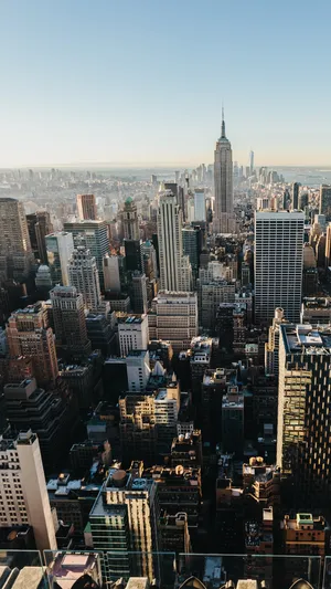 New York City Iphone X Aerial View Wallpaper