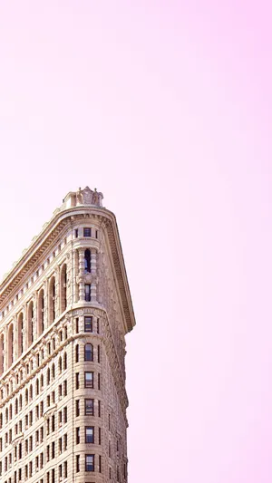 New York City Iphone X Minimalist Flatiron Wallpaper