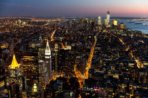 New York City Night View Wallpaper