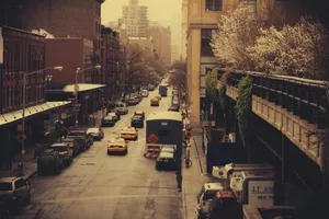 New York City Street Traffic Wallpaper