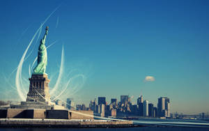 New York Hd Liberty Statue Winds Wallpaper