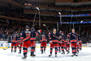 New York Rangers In Madison Square Wallpaper