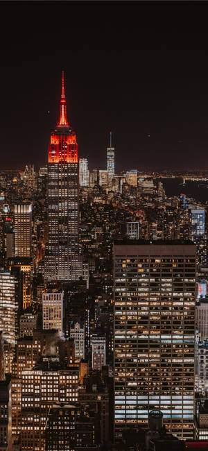 New York Skyline Iphone Empire State Building Night Wallpaper