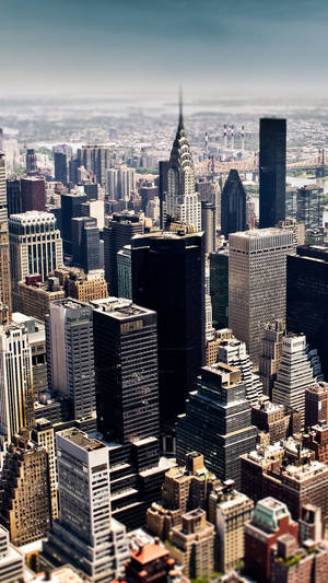 New York Skyline Iphone Vintage Theme Wallpaper