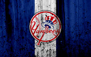 New York Yankees Logo Grunge Art Wallpaper