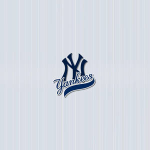 New York Yankees Pinstripe Wordmark Logo Wallpaper