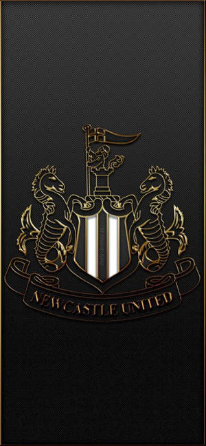 Newcastle United Fc Embossed Logo Wallpaper