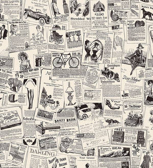 Newspaper Aesthetic Illustration Clippings Wallpaper