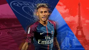 Neymar In Geometric Backdrop Wallpaper