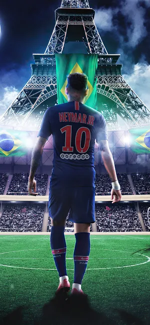 Neymar Showing Off His New Iphone Wallpaper