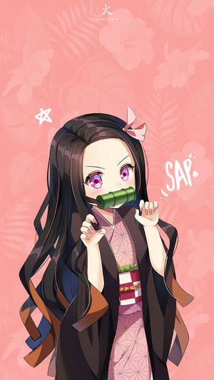 Nezuko Phone Adorable Wallpaper