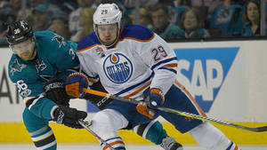 Nhl Leon Draisaitl Oilers Sharks Match Wallpaper