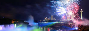 Niagara Falls Fireworks Display Wallpaper