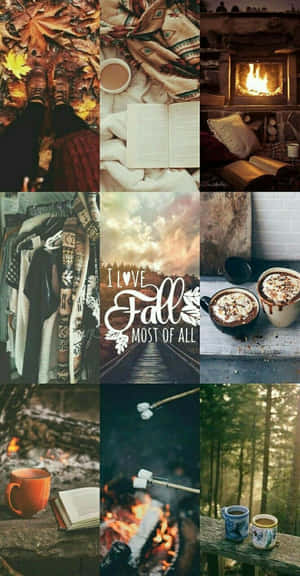 Nice Fall Collage Desktop Lock Screen Wallpaper