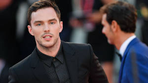 Nicholas Hoult Black Outfit Wallpaper