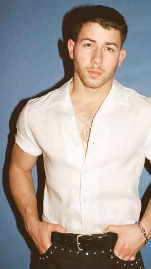 Nick Jonas Stylish Outfit Wallpaper