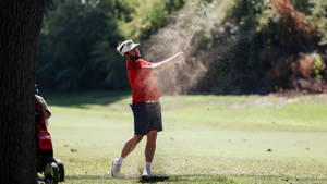 Nick Watney In Action On The Golf Course Wallpaper