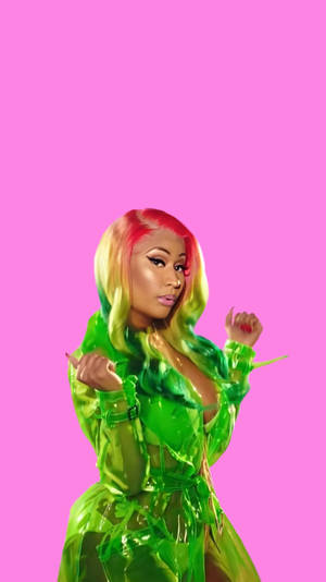 Nicki Minaj In Green Wallpaper