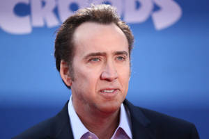 Nicolas Cage Blue Background Wallpaper