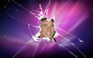 Nicolas Cage Crack Screen Meme Wallpaper