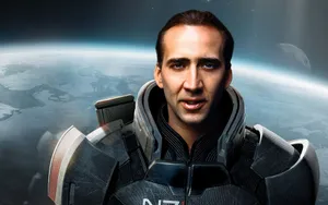 Nicolas Cage Mass Effect Wallpaper
