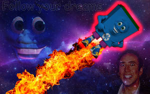 Nicolas Cage Meme Follow Your Dreams Wallpaper