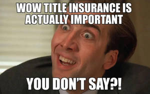 Nicolas Cage Meme Title Insurance Wallpaper