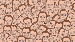 Nicolas Cage Meme Vector Art Wallpaper