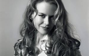 Nicole Kidman Black And White Wallpaper