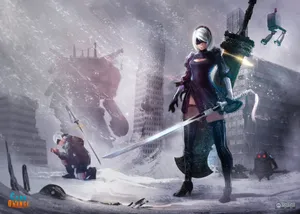 Nier Automata 2b And 9s Wallpaper