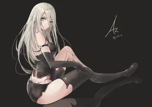 Nier Automata Anime A2 Sitting Wallpaper