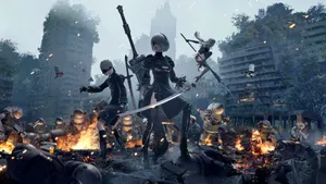 Nier Automata's 9s-2b- A2 Androids Wallpaper