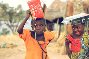 Nigeria Children In Colorful Dress Wallpaper