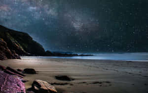 Night Beach Calms Wallpaper