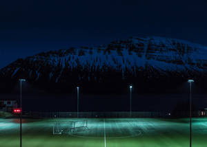 Night Football Field Wallpaper