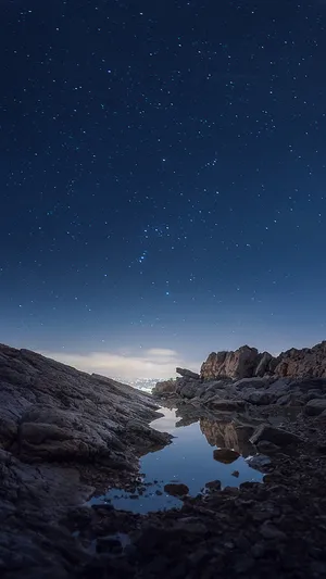 Night Mountain Lake Wallpaper