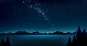 Night Mountain Meteor Wallpaper