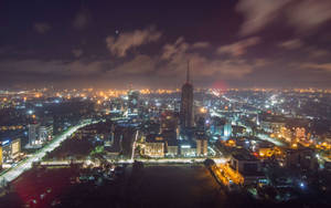 Nighttime City In Africa Wallpaper