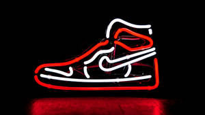 Nike Shoes Led Light Design Wallpaper