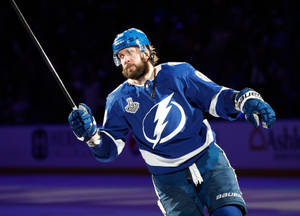 Nikita Kucherov Lightning Logo Wallpaper