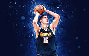 Nikola Jokic Nba Player Art Wallpaper