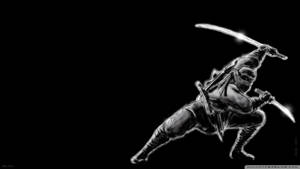 Ninja Fight Double Swords Wallpaper
