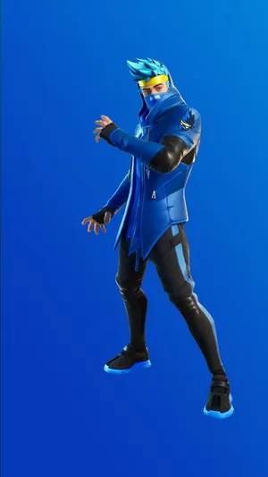 Ninja Fortnite Blue Vertical Wallpaper